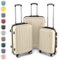 Easy Move ABS Hartschalenkoffer - Ergonomisch & Sicher - Trolley Koffer Set 3-teilig mit 360° Rädern, Zahlen-Schloss - Rollkoffer, Reisekoffer (Cream White, Kofferset)