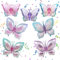 ZMDMAH 7 Pcs Schmetterling Geburtstag Deko, Schmetterling Luftballon, Schmetterlinge Deko Geburtstag MäDchen, Schmetterling Ballon Folienballon Geburtstags Luftballons Geburtstags Mädchen Blumen Ballo