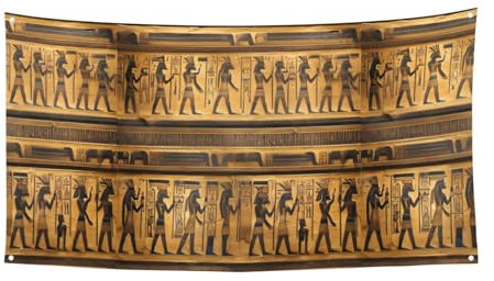 Ägypten Hieroglyphen Druck 88,9 x 177,8 cm Party Deko Banner Geburtstag Fiesta, vielseitige Flagge, Banner lebendige Atmosphäre