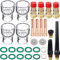 EATBALE 29Pcs TIG Stubby Gas Lens 17GL332 3/32 & #12 Glass Cup & TIG Gas Lens Collet Kit per WP-17/18/26