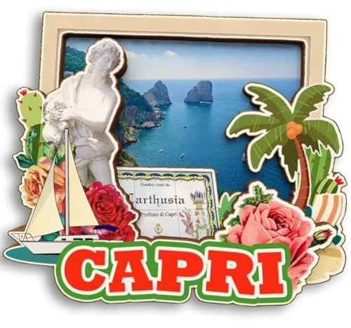 Capri Italy 3D-Kühlschrankmagnet, Holz, Stadt, Reise, Souvenir, Kühlschrank-Aufkleber, Zuhause, Küche, Whiteboard, Dekoration