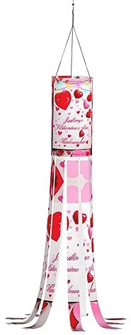 Bandera de Halloween con estampado del Día del Amante con luz para patio, césped, jardín, árbol, decoración de fiesta, calcetín de viento