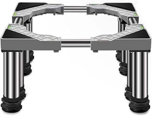 XCKJYDCDB Base para Lavadora, Base de 8 pies para refrigerador, Soporte para Secadora, pie Ajustable para refrigerador, Base para máquinas, Base para congelador, elevación (24-27cm)