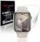 TECHGEAR Lot de 2 films protecteurs d'écran pour Apple Watch 45 mm Series 9 8 7 & 44 mm Series 6 5 4 SE SE 2 [Screen Cloak Edition] [Couverture complète de l'écran] [HD] [renforcé] [sans bulles]