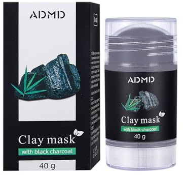 Holzkohle-Schlamm-Maskenstift, Gesichtsmaske mit Tonerde,Sanfte Reinigung,Ölkontrolle,Feuchtigkeitsspendende Gesichtsmaske zum Entfernen von Mitessern,Peeling,Balance,Anti-Akne