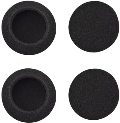4 Stück Kopfhörer Ohrpolster Schutzüberzug überzug Kopfhörer Schutz Abdeckungen Schaumstoff Polster für Logitech H390,H600,H760,H609,H340,H330 Headset Dehnbar Effektive Schalldämmung (Schwarz,Φ5cm)
