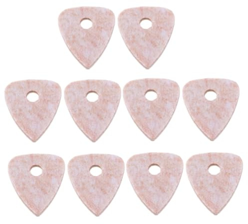 COOPHYA 10stücke Teiliges Wollfilz Gitarren-pick Plektrum Für Gitarre Ukulele Cremefarbe Langlebig Leicht Saiten-instrumente Komfortabel Zu Greifen