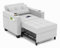 DURASPACE 99cm Schlaferstuhl, 3-in-1 umwandelbarer Stuhl Bett, ausziehbarer Schlafsessel, Schlafsofa mit USB-Anschlüssen, Seitentasche, Getränkehalter für kleinen Raum, Hellgrau