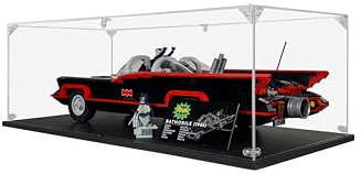 Vitrina acrílica para Lego Batman: The Classic TV Series Batmobile #76328, caja antipolvo, caja expositora de bloques (sin modelos de bloques)