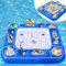 Pool Games for Adults with Waterproof Playing Cards, 39.4in Inflatable Food Drink Holder Cooler Containers, Hot Tub Tray Card Table, Lightweight Summer Pool Party Accessories for Lake & Backyard Fun