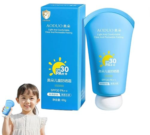 Protector solar para bebés y niños, protector solar sensible para cara y cuerpo, protección UVA y UVB, resistente al agua, protector solar de verano, protección solar para exteriores y playa, SPF40+