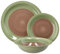 Servizio di Piatti da Tavola in Ceramica Cloe Verde 18 Pezzi