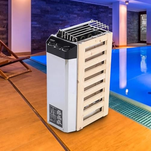 ZDETGU Calentador de Sauna de Acero Inoxidable de 3kW con Control de Temperatura Preciso para Salas de SPA para el Hogar 220V