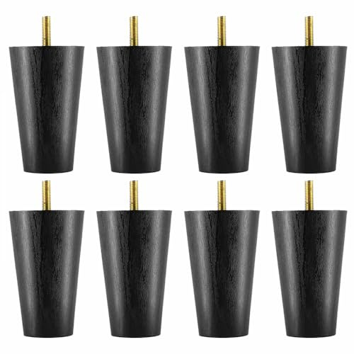 BE-TOOL 8 pièces Pieds de Meuble, Pieds de Meubles en Plastique pour Armoire avec Vis à Visser Durables, Pieds Ronds pour Armoire, Canapé, Chaise et Lit (6 cm * 4 cm * 10 cm)