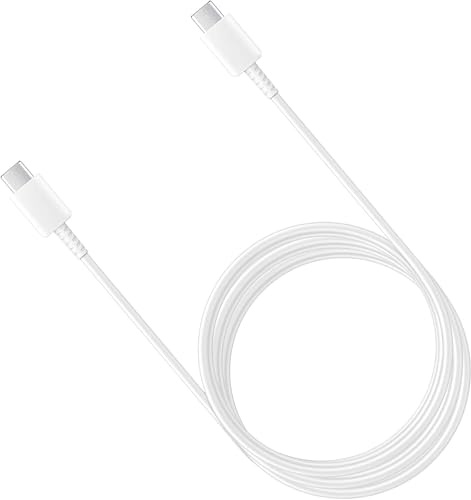 Cavo bulk compatibile con Samsung USB-C a USB-C EP-DW767JBE 1,8 Metri, Fast Charging 25W 3A, Sincronizzazione Dati e Ricarica Rapida, Compatibile Galaxy S25 Ultra, S24, S23, S22, Note, bianco