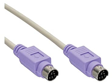 InLine 13332V PS/2 Kabel, Stecker / Stecker, 2m PC 99, Farbe Violett