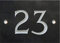 Engraved Slate House number sign - 1 to 99 (select your number here) - number 23 (Same Day Dispatch by 1st class Post!!!)