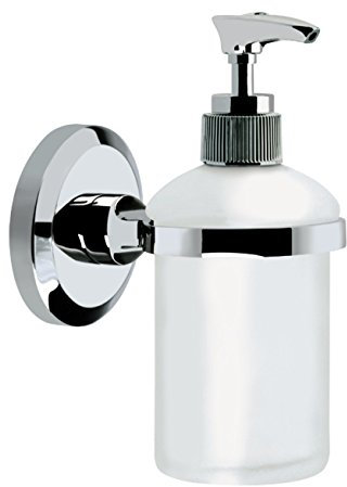 Bristan SO SOAP C Solo Wall Mounted Frosted Glass Soap Dispenser - Chrome Plated