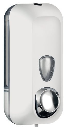 MarPlast 714 Seifenspender Wandmontage weiß, Soap Dispenser, 550 ml, Kunststoff Soft Touch