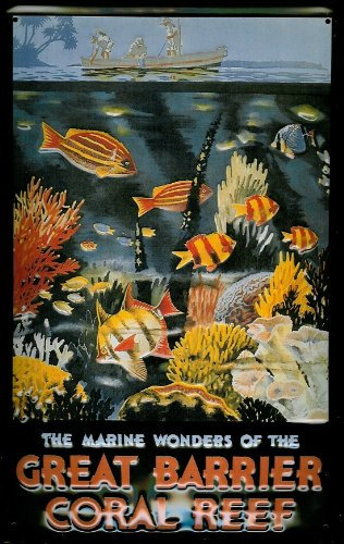 Buddel-Bini Versand Blechschild Great Barrier Reef Australien Nostalgieschild Retro Schild Australia Riff