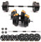 Phoenix Fitness RY936 Gewichtsset für das Heim-Fitnessstudio - Hantel für Fitness- und Krafttraining - Vinyl-Hanteln mit Langhantel-Glied, 15kg