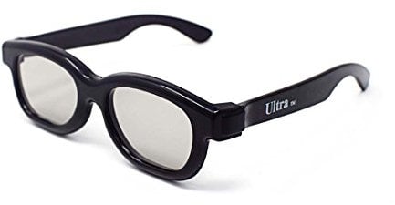 Ultra 1 Black Childrens Passive 3D Glasses Kids for Use with all Passive TVs Cinema Projectors and RealD Films Movies Circular Polarised 3D Glasses Passive Kids Movies Cinema 3D Glasses