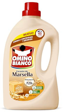 Omino Bianco Detergente Líquido para la Lavadora Cuore de Marsella, 40-45 lavados (el ambalaje puede variar)