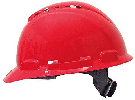 3M H700NVR Schutzhelm H700-Serie mit Ratsche und Kunststoffschweißband, Rot