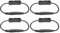 LitaElek 4pcs 22AWG DC Schalterkabel 5,5mm x 2,1mm LED Strip Switch Cable Buchse Stecker Verbinder Wippschalter für LED Streifen und Andere 5V 9V 12V 24V Geräte, Schwarz