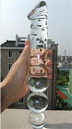 Hochwertig Groß Glasdilos Sexspielzeug Glasdildo G-punkt Penis Anal Butt Plug Masturbation Stimulator SM Spielzeug Sex-Toys Sex Spaß machen super Groß (M)