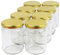 Wamat 450 ml Einweckgläser mit Deckel Gold to 82 Einmachgläser Vorratsgläser Einmachglas Weck (Menge: 24 Stück)