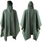 ElifeAcc Poncho con Capucha Multifuncional para la Lluvia Impermeable Impermeable, Estera para sábanas para Tiendas de campaña, Lona para sombrillas, Actividades al Aire Libre Verde