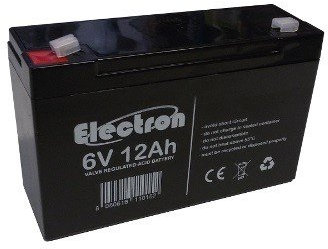 BATTERIA AL PIOMBO RICARICABILE 6 V 12 AH 151X51X93mm PER MOTO PEG PEREGO FASTON