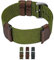 Hirsch Rebel Leder-Uhrenarmband – echtes Kalbsleder – Sattelleder – Grün – L – 20 mm – silberfarbene Schnalle glänzend