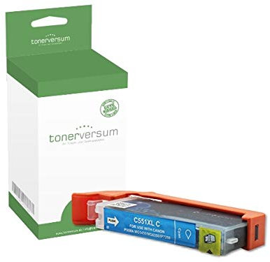 XL Druckerpatrone kompatibel zu Canon CLI-551C Cyan für Pixma IP7250 IP8750 IX6850 MG5550 MG6350 MG7550 MX725 MX925