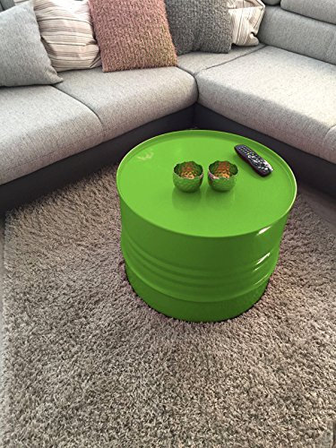 Fassmöbel Beistelltisch Ölfass Tisch Fass Design Möbel Couchtisch Grün Ø 57cm