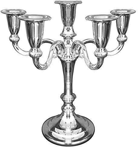 SILBERKANNE Kerzenhalter Kerzenständer Kerzenleuchter Palma 5 armig H 26 cm rund Premium Silber Plated edel versilbert in Top Verarbeitung