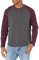 Amazon Essentials Men's Regular-Fit Long-Sleeved Henley Shirt (Available in Big and Tall), Charcoal Heather/Maroon, XXL