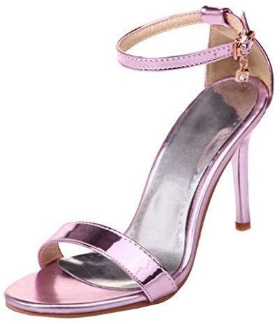 Onewus Sandali da donna eleganti con tacco alto, sandali aperti estivi, viola., 43 EU