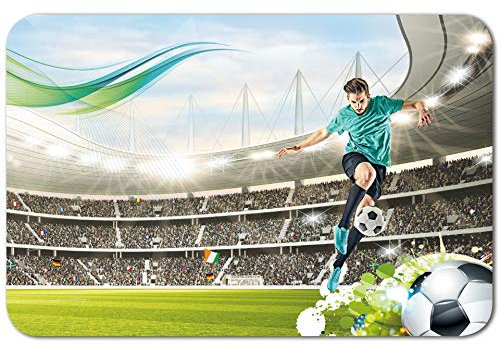 ROTH Schreibtischunterlage - Fußballstar, 59 x 39 cm mit Anti-Rutsch-Beschichtung - Fußball Tischmatte