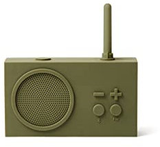 Lexon TYKHO 3 Enceinte Bluetooth Portable et Poste Radio FM, Etanche avec Batterie Rechargeable - Kaki
