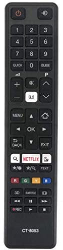 VINABTY CT-8053 CT8053 Télécommande de Remplacement pour Toshiba Ultra HD 4K TV 65U6663 32L3763DA 43L3733DG 43U6763DA 49L3763DG 49U5766DA 49V6763DA 55V6763DA 65U6763DA 75U6763DG 49U6763DG