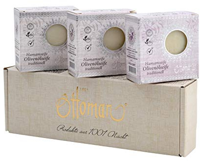 ottoman Seifenset 3x Hamamseife 190g in Geschenkbox