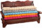 Yanman Cojín clásico para banco de jardín de metal o madera, rectangular, suave, para 2 sillas de 3 plazas, relajante, 110 x 40 cm