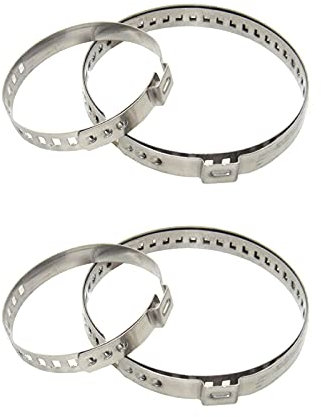 4 Pcs Stainless Steel Duct Clamps Worm Drive Hose Clamps CV Boot Clamp for Fixing Hoses, Pipes, Automobiles