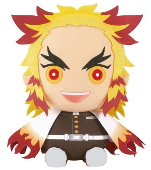 Banpresto - Kyojuro Rengoku Plüschtier, Demon Slayer: Kimetsi no Yaiba, Super großer Plüsch, 32 cm, BP18921, Mehrfarbig
