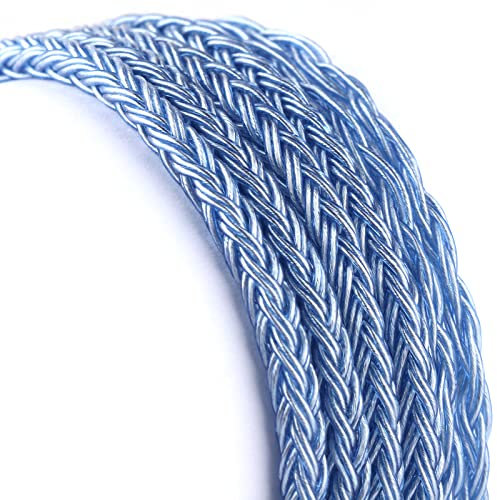 Linsoul Tripowin Zonie 16 Core Silver Plated Cable SPC Earphone Cable for 7hz Zero Dioko Timelesss AE TINHIFI T2 T3 PLUS Wan’er Cadenza KZ AS10 QKZ HBB Tripowin Mele Olina (2pin-0.78mm, 2.5mm, Blue)