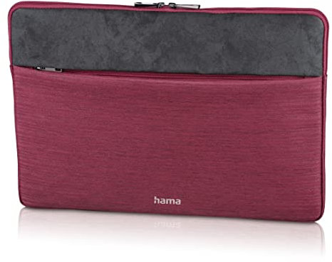 Hama Tasche für Tablet und Notebook bis 14.1 Zoll (Tablettasche, Laptoptasche für Notebook, Tablet, MacBook, Surface bis 14,1 Zoll, Hülle, Case, Laptophülle, Sleeve) Rot