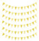 Wimpelkette Girlande, 30 Meter Wimpel Party Banner, Wimpel Girlande, Geburtstag Girlande Deko Party Banner, Partybanner Dekor FüR Hochzeit Kindergarten Weihnachten Party Decorations (Gold)