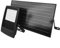 ELEDCO Foco Solar 150W, Modelo All-Black, Lámpara LED, Panel Solar Monocristalino, Batería, Mando a Distancia, Sensor de Movimiento, Sensor Crepuscular, Luz Blanca 6000K